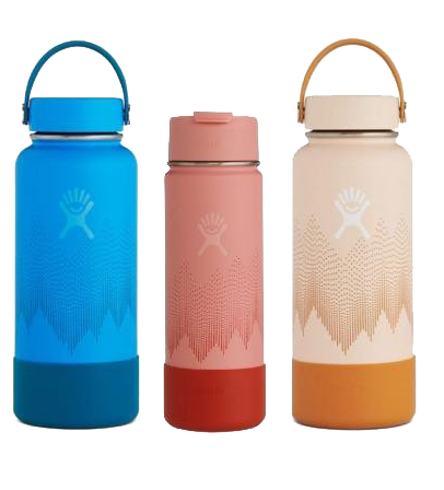 Hydro Flask Png File (pink, greenish blue, salmon, white, teal)