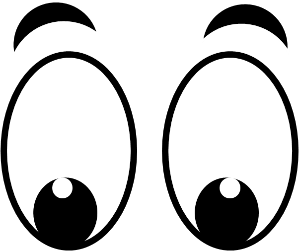 Eye Cartoon Png Picture (black, gray, white)