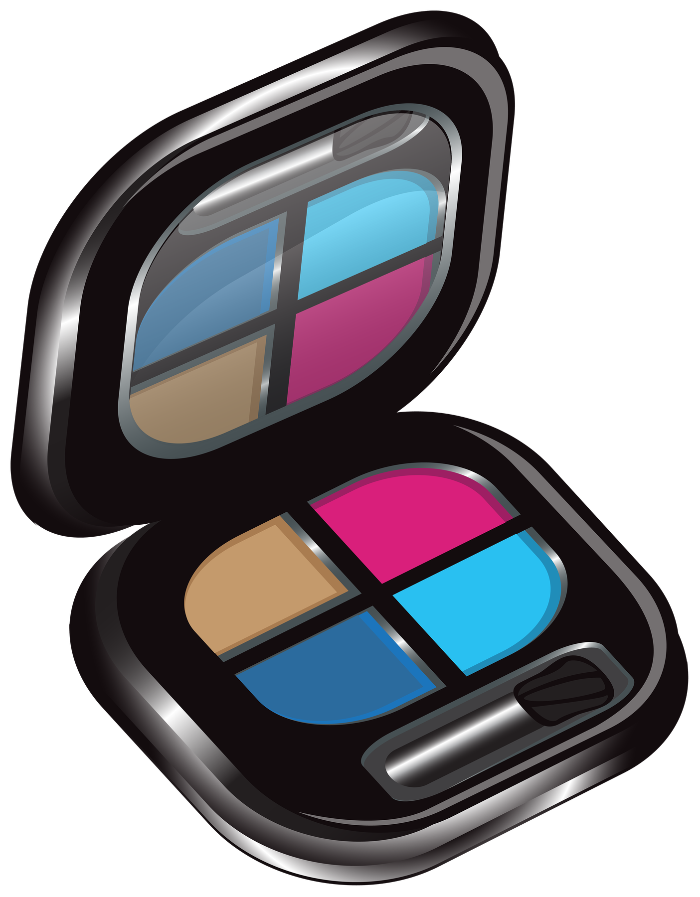 Eye Shadow Png Isolated Hd (greenish blue, teal, salmon, purple, black)