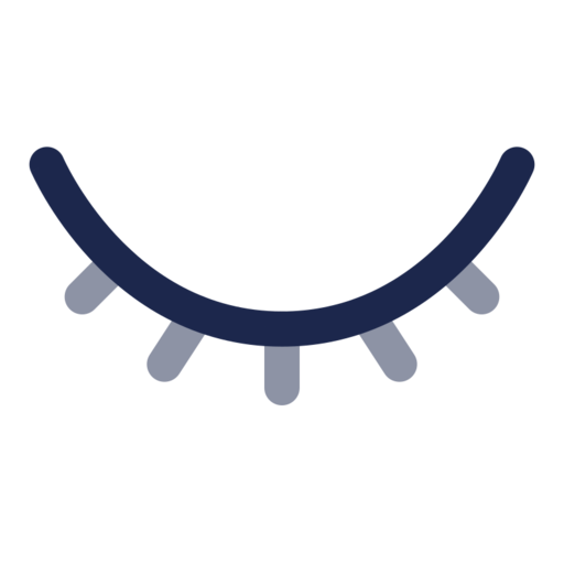 Eye Closed Free Png Icon Download (navy, black)