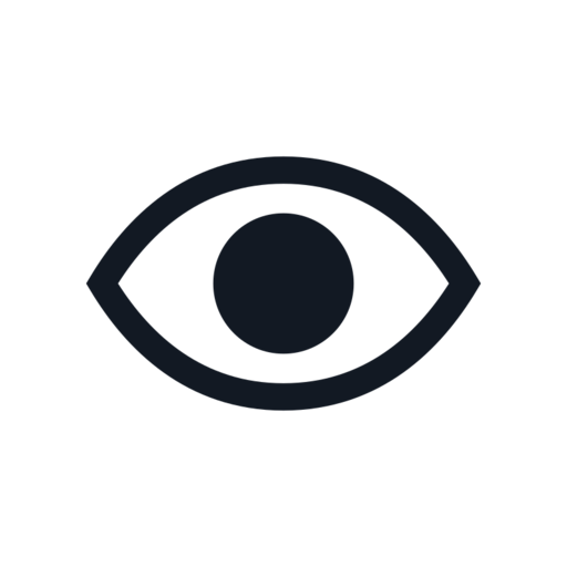 Eye Open Free Transparent Png Icon Download (black)