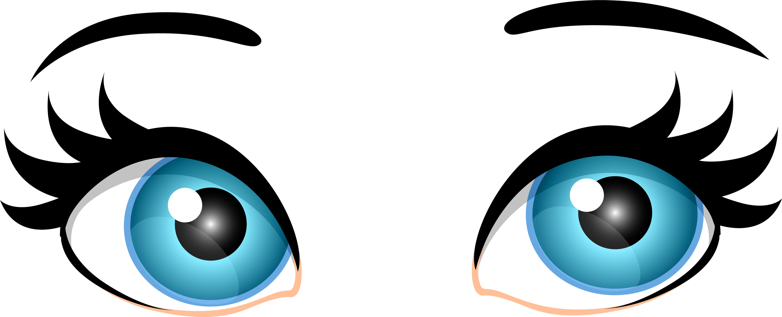 Eyes Cartoon Png File (teal, white, gray, lavender, black)