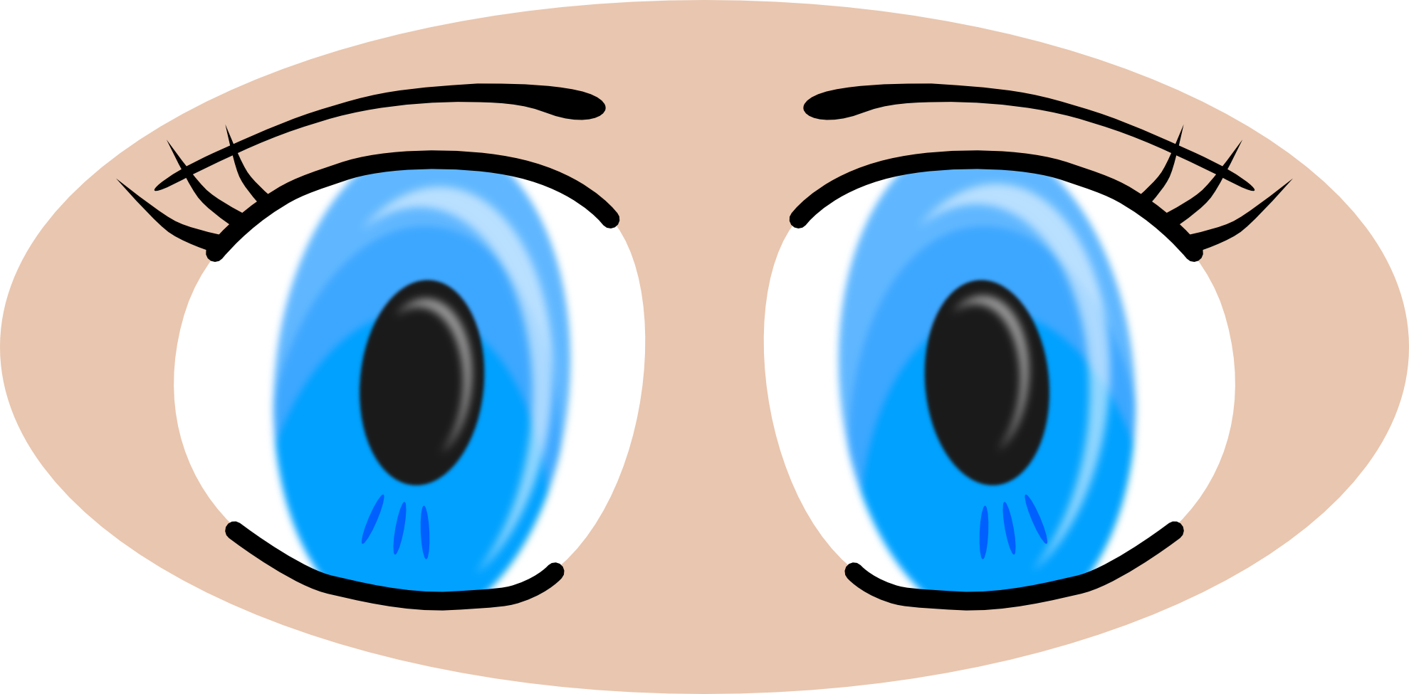 Eyes Cartoon Png Photo (black, greenish blue, pink, white)