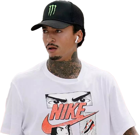 Nyjah Huston Olympic Player Background Png (silver, lavender, black)