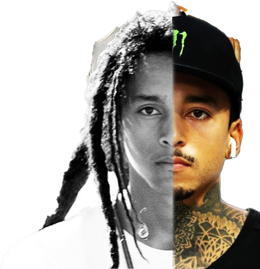 Nyjah Huston Olympic Player Transparent Background (white, black)