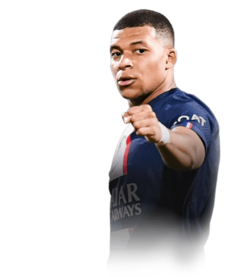 Kylian Mbappe Footballer Png Cutout (black)