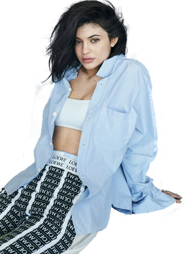 Kylie Jenner Transparent Background (white, lavender, black, silver)