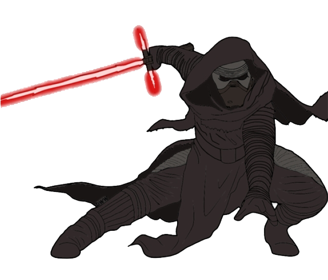 Kylo Ren Png Transparent Image (white, black)