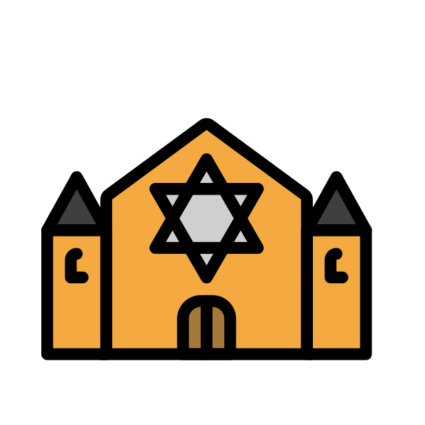 Synagogue (olive, gray, black, silver, salmon)