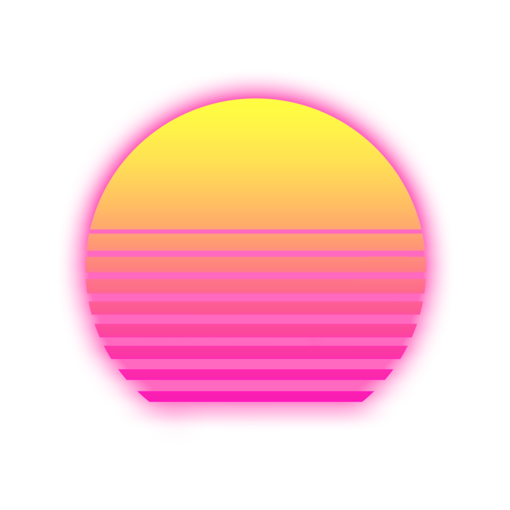 Synthwave Png Transparent File (purplish red, black, salmon)