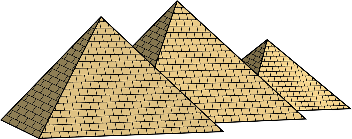 Pyramids Transparent Png (gray, salmon, black)