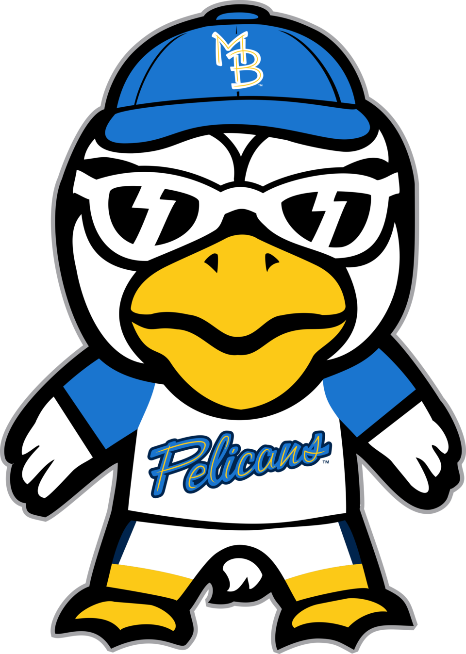 Myrtle Beach Pelicans Png Hd (white, black, teal, gold)