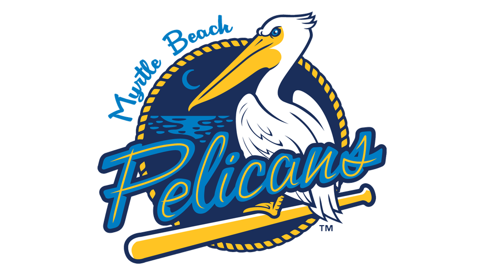 Myrtle Beach Pelicans Png Photos (white, navy, black, gold)