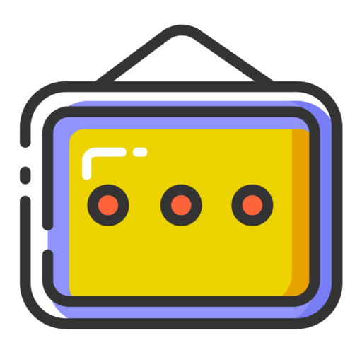 System Notification Free Png Icon (plum, black, gold)