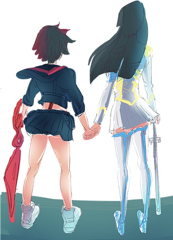 Ryuko Matoi Png Image (black, gray, teal)