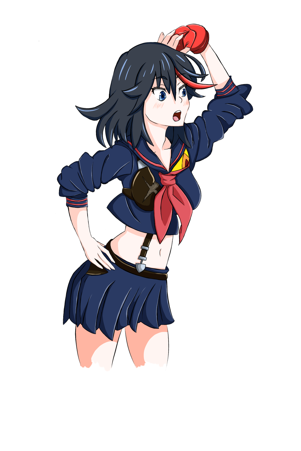 Ryuko Matoi Png Pic (black, indigo, white)