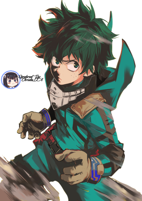 Izuku Midoriya Tv Character Png Image (teal, pink, black, gray)